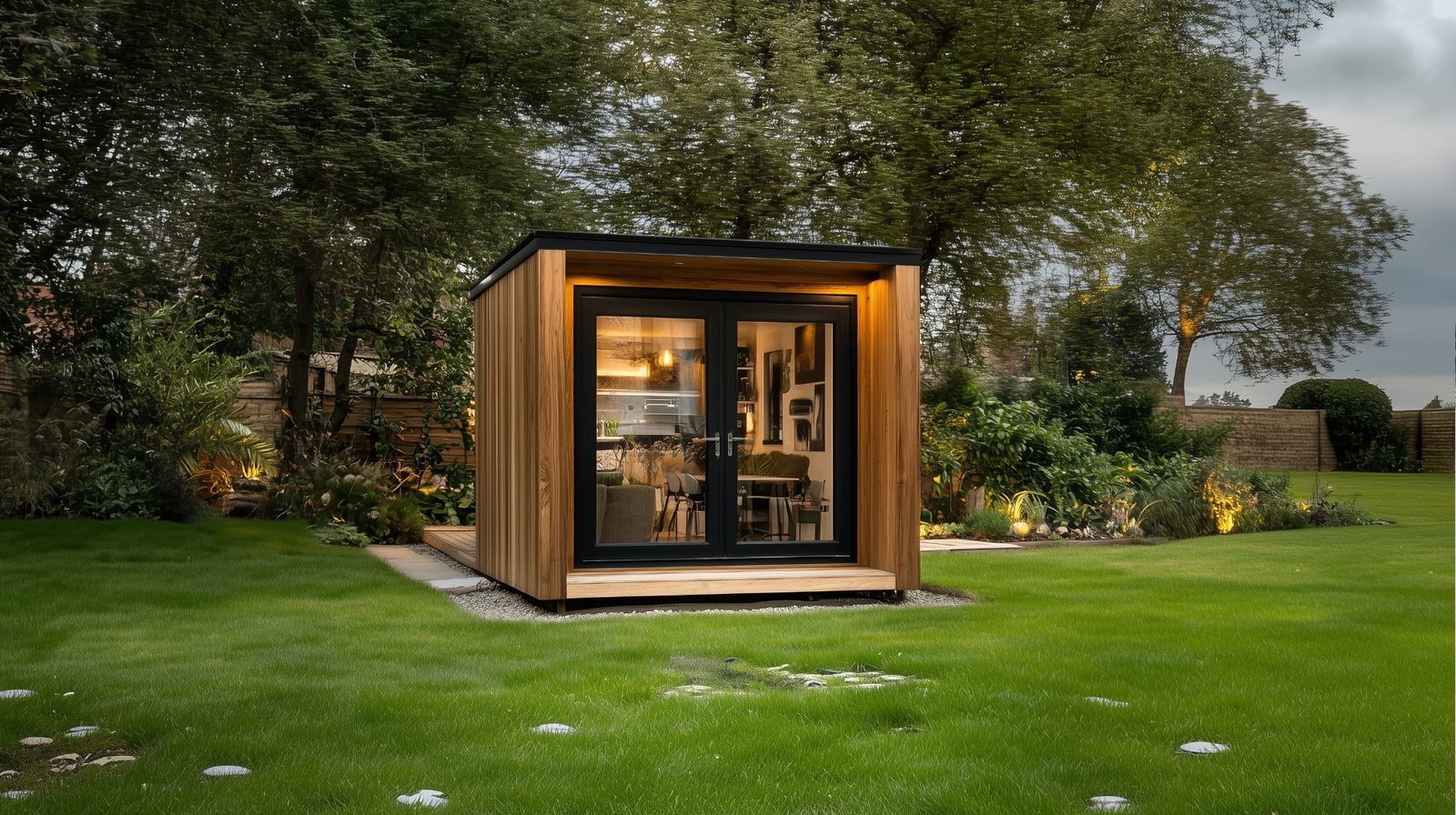 Hazel Mono-pitch SIP garden room by Green & Glass — exterior and interior view 2 of 4