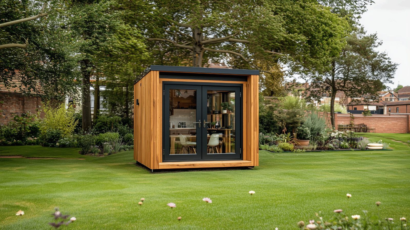 Hazel Mono-pitch SIP garden room by Green & Glass — exterior and interior view 3 of 4