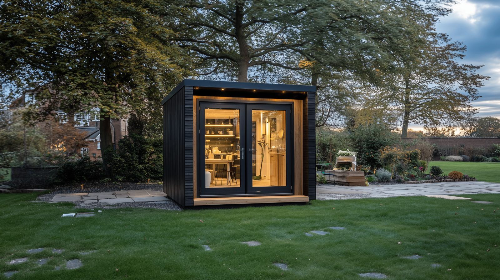 Hazel Mono-pitch SIP garden room by Green & Glass — exterior and interior view 4 of 4