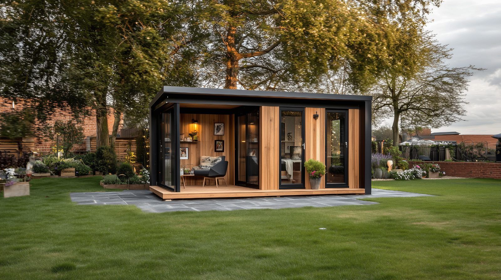 Maple — Mono-pitch SIP garden room Maple Mono-pitch SIP garden room by Green & Glass — exterior and interior view 4 of 4