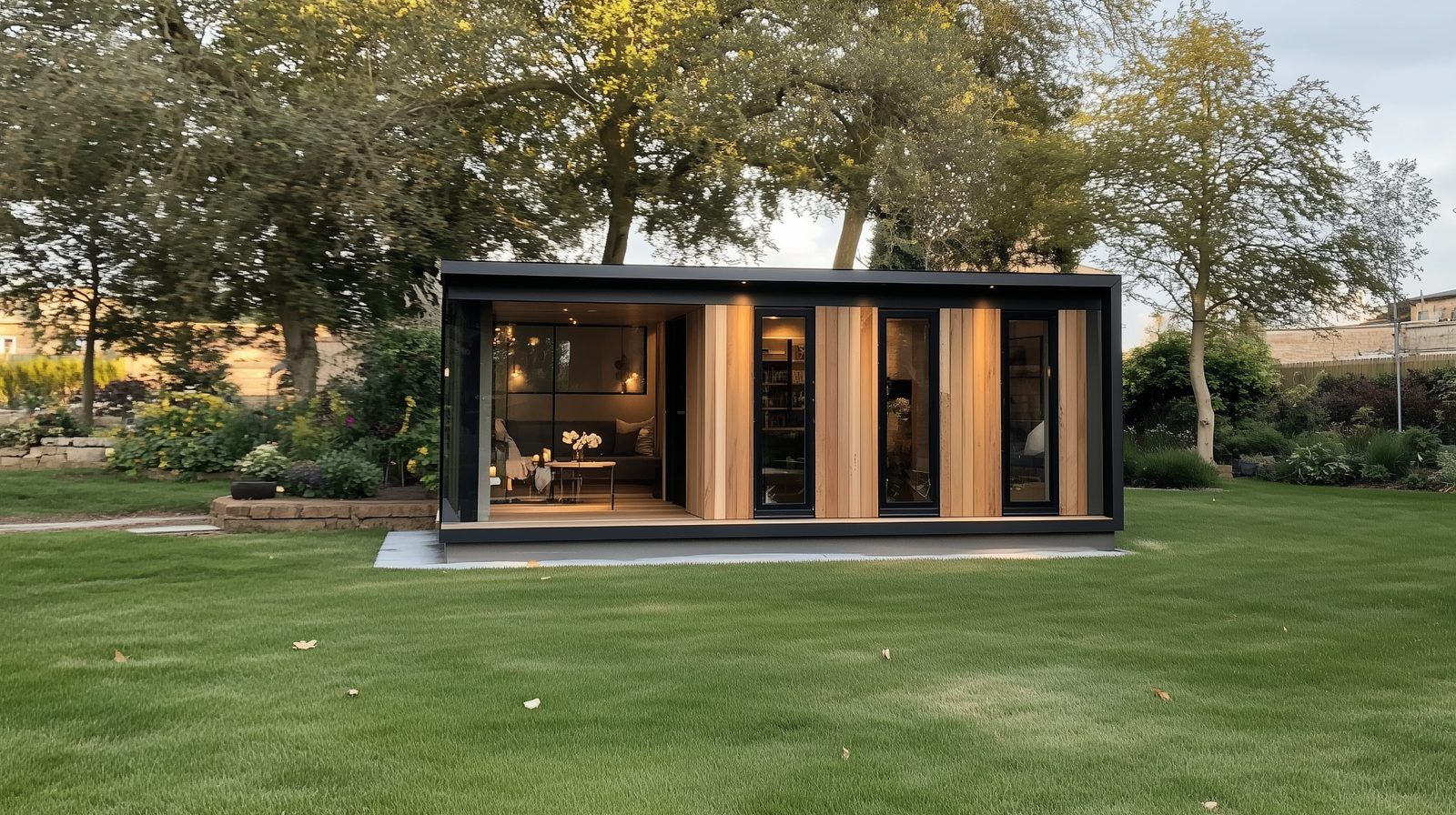 Alder garden room Alder L-shaped SIP garden room by Green & Glass