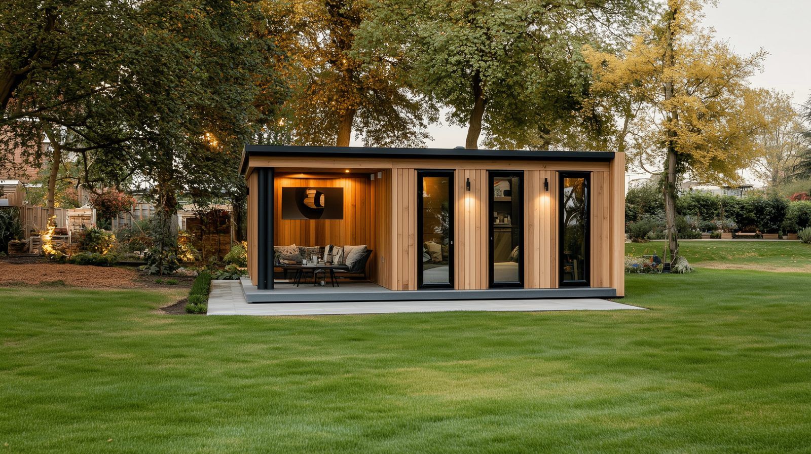 Alder L-shaped SIP garden room by Green & Glass — exterior and interior view 4 of 4